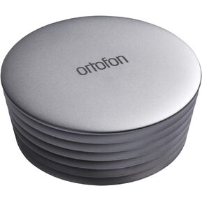 Ortofon Heavy Record Stabilizer Weight with Protective Felt Pad - 350g Aluminum Weight for Vinyl Playback - Stylish Matte Finish and Textured Wavegrip (Black)