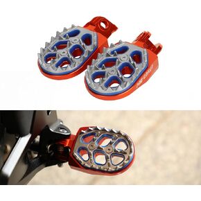 PRO CAKEN CNC Dirt Bike Double-deck Footpegs Rest Pedal Foot Pegs for 85SX 18 125SX/250/450SX-F 16-21 125-530 EXC/EXC-F 16-21 TC250 17-21 TE/FE150/501 17-21 TX125 17-18