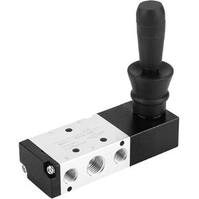 Oumefar G1/8 صمام التحكم في الهواء 3 أوضاع 5 طرق للتحكم في التدفق صمام يدوي صمام ميكانيكي هوائي رافعة يدوية تعمل بصمام الملف اللولبي (4H230-08) in Kuwait