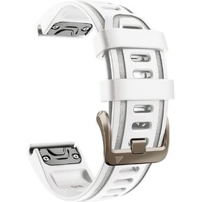 سوار ساعة 20 مم لـ Garmin fenix 5s 6s 7s pro Solar Quick Fit 20 سوار سيليكون بديل مع إبزيم ذهبي ناعم خفيف لـ garmin epix pro gen 2 42 مم Descent Mk2s/3/3i قصير للنساء in Kuwait