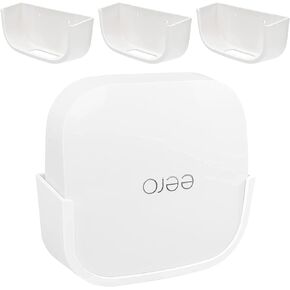 Wall Mount Holder for eero Pro 6E Home WiFi System, Stand Bracket for eero Pro 6E Kits Accessories, No Messy Wires Space Saving, White, 3 Packs