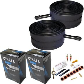 DIRELL 28" x 1-3/8" 1-5/8" 700x35/37/40/42/43/38c Bike Tubes, 40-622 700c Bicycle Tire Inner Tube (AV 32mm)