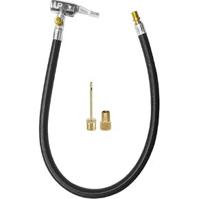 Quick Air Release Extention Replacement Hose for Tire Inflators | Portable Air Compressor | Tire Valve Air Chuck Lock | Air Tire Inflator Pump Hose | Presta Valve + Ball Needle (10''/25.4cm)