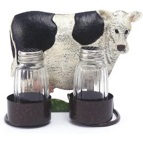Cow Salt And Pepper Shakers Set - Two Glass Shakers With Lids, Cow Holder Caddy For Spices And Seasonings, For Kitchen, Dining Or Table Decor (cow)