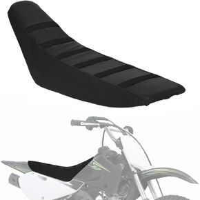 Motorcycle Soft Seat Cover Gripper Non-Slip Seat Cover Universal for Dirt Pit Bike Dual Sport Enduro Motocross Black