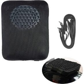 Motorcycle Gel Passenger Seat Cushion 3D Mesh Cover Shock Absorption Seat Pad Long Rides Breathable Comfortable Makes