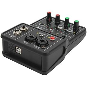 console audio mixer usb mixer Other shooting accessories 2 Channels Audio Mixer USB 48V Phantom Power Compact Sound Mixing Console for Music Recording Home Karaoke Internet Karaoke