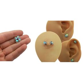 Fake piercing with rainbow crystals Non Piercing Nipple Ring Body Jewelry ear cuff nipples