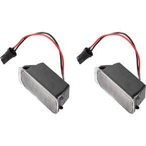 X AUTOHAUX 2pcs LED License Plate Light Car Number Lamp Replacement White Light for Ford EcoSport Edge C-Max Transit Connect for Jaguar XF