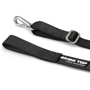 One Hooks Adjustable Bimini Boat Top Straps,38"~70"Marine Awning Webbing Straps,with 316 Stainless Stee Heavy Duty Snap Hooks,Boat Awning Hardware Accessories,Premium Boat Canopy Nylon Strap,Pack of 2
