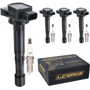Set of 4 Ignition Coil Pack Spark Plugs Fits for Honda Accord CRV Civic SI Element Acura RSX CSX 2002 2003 2004 2005 2006 2007 2008 2009 2.4 2.0 L4 Ignition Coils Spark Plugs UF311 UF583 C1382