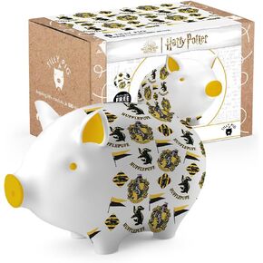 Ceramic Kids Piggy Bank Harry Potter Hogwarts Hufflepuff Money Box