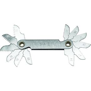 Century Drill & Tool 98402 Metric Pitch Gauge, 050 to 1.75 pitch, NPT and BSP