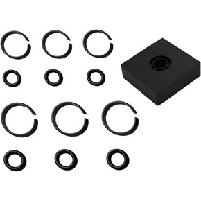 (3+3Sets) 1/2" and 3/8" Impact Retaining Ring Clip Impact Friction Ring with O-Ring for Milwaukee Electric/Pneumatic Type Impact Wrench, Retainer Ring Anvil Install Tool Included