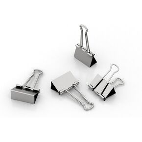 Binder Clips Small Metal Clamp 0.75 inch / 19 mm (Pink, 20-PCS)