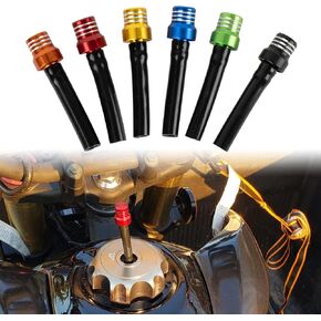 Gas Fuel Cap Air Vent Hose, PSLER MotorcycleTank Valve Vent Tube with Chekc Ball Aluminum Breather for ATV Quad CRF YZF RMZ KLX DRZ Dirt Pit Bike, 6 Pieces