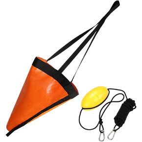 Drift Sock Sea Anchor Drogue with 30ft Kayak Tow Rope Line Buoy Ball Float Leash Sea Brake System for Marine Boat/Yacht/Jet Ski/Inflatable/Power Boat/Sail Boat