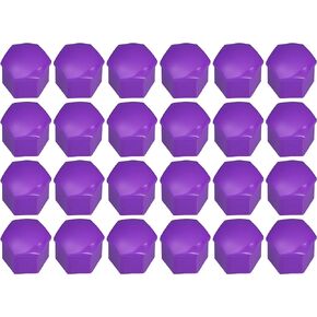 X AUTOHAUX 24pcs 21mm ID Wheel Lock Lug Bolt Nut Cover Caps Center Cover Bolt Locking Caps with Clip Tool Set for Toyota Purple