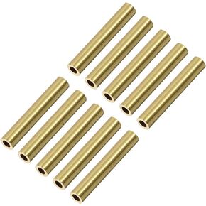Brass Tube (6mm OD x 1mm Wall T x 30mm L) 30Pcs, Craft Tubing - for Home Decoration, DIY Handicraft
