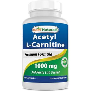 Best Naturals Acetyl L-Carnitine 1000mg Capsule, 60 Count