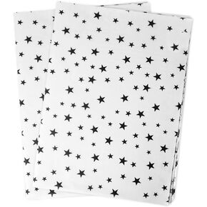 Hi Sasara 60 Sheets Black with Gold Star Tissue Paper,Black Tissue Paper for Gift Bags,Black Gift Wrapping Tissue for Halloween Christmas,Wedding,Birthday,Arts Crafts,14 x 20 Inch