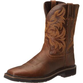 Justin Original Work Boots Men's Driller Pull-On Square Toe Work Boot