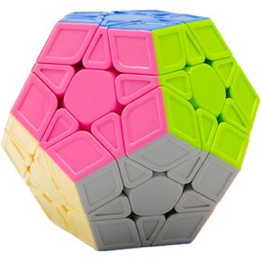 Qiyi Megaminx Magic Cube Stickerless Pentagonal Speed Cube Puzzle Toy Gift for Kids & Adults
