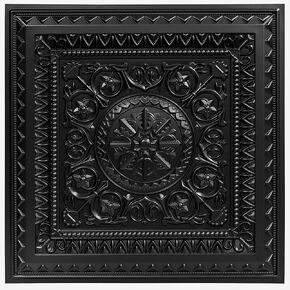 Art3d Drop Ceiling Tiles, Glue up Ceiling Tiles, 2'x2' Plastic Sheet in Black (12-Pack, 48 Sq.ft)
