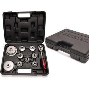 طقم مقابس فلتر زيت 10 قطع، 24 ملم - 38 ملم، ستانلس ستيل، بلاستيك in Kuwait