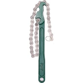 12 Inch Heavy Duty Reversible Chain Wrench fits 1.5" to 6" Diameter Oil Filter Wrench, Adjustable Oil Fuel Filter Chain Wrench Pipe Fittings Tools Spanner