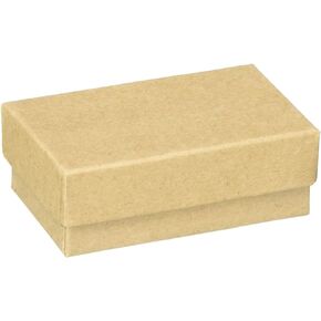 Beadaholique BX2721 K Kraft Brown Cardboard Jewelry Boxes (100 Pack), 2.5 x 1.5 x 1