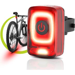 VELMIA 360° Ground Illumination Bike Rear Light | Rechargeable Battery | Enhance Visibility and Safety | Perfect for Night Riding | Easy to Install I Bike Tail Light, Rear Bike Light, Bicycle