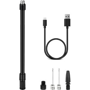 Woowind Presta and Schrader Valve Adapter Ball Needle with USB Cable, Application for Car,Bike,Ball