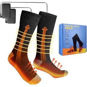 Heated Socks for Women Men,Electric Heating Socks with Rechargable Battery and 3 Level Heating,Washable Winter Foot Warmers Cold Heat Socks for Camping Fishing Cycling Skiing in Saudi Arabia
