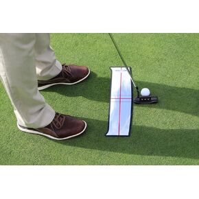EyeLine Golf Large Putting Alignment Shoulder Mirror - Portable Aids to Improve Your Putting Setup, Eye Placement, Putter Face Angle