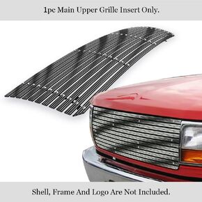 إدراج شبكة شواية من الفولاذ المقاوم للصدأ الفاخر مقاس 8 × 6 من APS متوافق مع Ford Bronco F-150 F-250 F-350 1992-1996 الجزء العلوي الرئيسي N19-H70058F