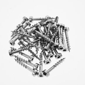 Milescraft 5211 Wood Pocket Hole Screws - #7 x 1" Pan Head with Coarse Thread (1000pc.), Torx Drive Self-Tapping, for Indoor Use
