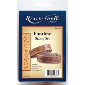 Realeather Crafts Leathercraft Funtime Stamp Set, Small