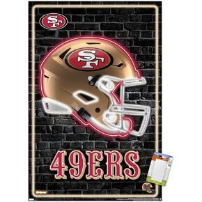Trends International NFL San Francisco 49ers - ملصق جداري لخوذة نيون 23