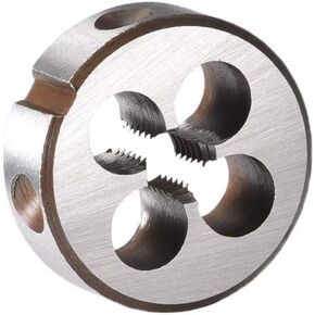 uxcell M8 x 1.0 Metric Round Die, Machine Thread Left Hand Threading Die, Alloy Steel Screw Thread Cutting Die