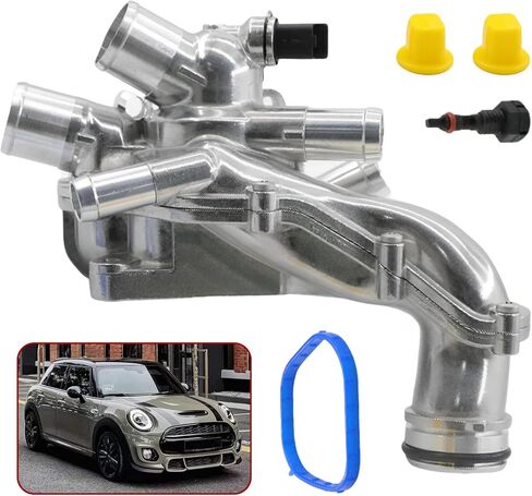 11537534521 ترموستات الإسكان الألومنيوم، يناسب ميني كوبر R55 R56 R57 2007-2013 / لميني كوبر كونتري مان 2011-2013 يستبدل #11537534521 11537647751 (مع مستشعر حشية الإسكان) in Kuwait