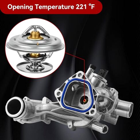 11537534521 ترموستات الإسكان الألومنيوم، يناسب ميني كوبر R55 R56 R57 2007-2013 / لميني كوبر كونتري مان 2011-2013 يستبدل #11537534521 11537647751 (مع مستشعر حشية الإسكان) in Kuwait