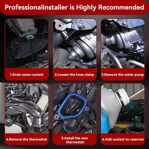 11537534521 ترموستات الإسكان الألومنيوم، يناسب ميني كوبر R55 R56 R57 2007-2013 / لميني كوبر كونتري مان 2011-2013 يستبدل #11537534521 11537647751 (مع مستشعر حشية الإسكان) in Kuwait