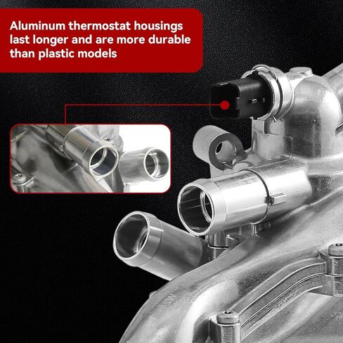 11537534521 ترموستات الإسكان الألومنيوم، يناسب ميني كوبر R55 R56 R57 2007-2013 / لميني كوبر كونتري مان 2011-2013 يستبدل #11537534521 11537647751 (مع مستشعر حشية الإسكان) in Kuwait