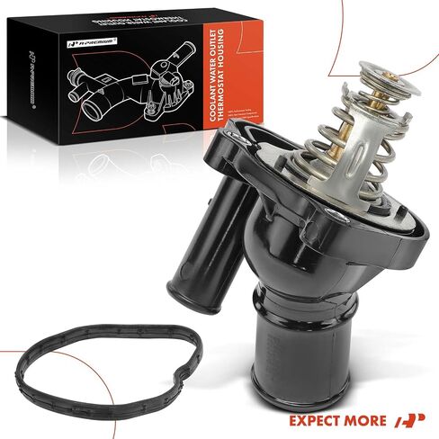 A-Premium Engine Coolant Thermostat and Housing Assembly Compatible with Ford, Mazda, Mercury, Lincoln Vehicles - 2003-2022 - Escape, Focus, Fusion, Ranger, 3, 5, 6, Tribute, Mariner, Milan & More in Saudi Arabia