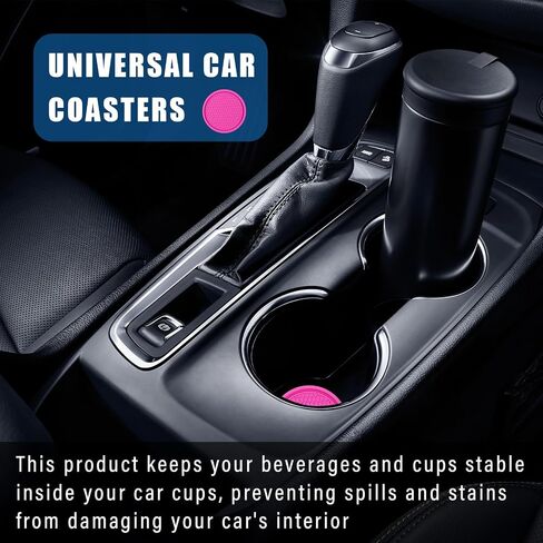 Ziciner Car Cleaning Gel, Auto Detailing Tools Cleaner with 2 PCS 2.8'' Cup Holder Coasters, Dust Cleaning Slime Putty for Dash Board, Air Vent, PC Keyboard, Car Accessories (Black) in Saudi Arabia