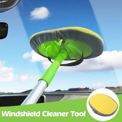 مجموعة فرش غسيل السيارات من كونليويل بمقبض طويل من سبائك الألومنيوم مقاس 45 بوصة، أدوات غسيل السيارة، قفاز ممسحة غسيل السيارات، مجموعة قفازات من ألياف الشانيل الدقيقة، مجموعة غسيل تنظيف السيارة، ممسحة النوافذ، فرشاة العجلات، قماش التنظيف in Kuwait