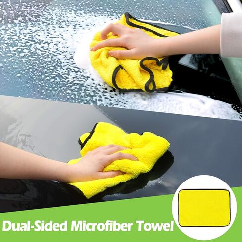 مجموعة فرش غسيل السيارات من كونليويل بمقبض طويل من سبائك الألومنيوم مقاس 45 بوصة، أدوات غسيل السيارة، قفاز ممسحة غسيل السيارات، مجموعة قفازات من ألياف الشانيل الدقيقة، مجموعة غسيل تنظيف السيارة، ممسحة النوافذ، فرشاة العجلات، قماش التنظيف in Kuwait