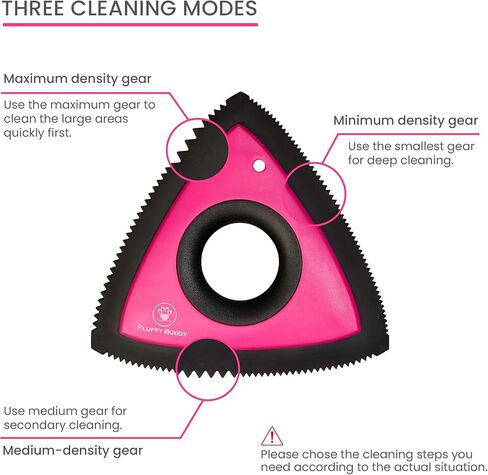 مثلث صغير لإزالة شعر الحيوانات الأليفة - رائع للفراش والأريكة والتفاصيل الداخلية للسيارة والمنزل والأثاث أداة فرشاة إزالة الوبر الاحترافية القابلة لإعادة الاستخدام للقطط والكلاب (وردي) in Kuwait