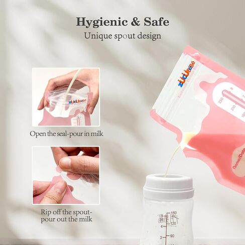 Breastmilk Storage Bags(50PCS)，8oz Milk Storage Bags for Breastfeeding，BPA Free with Easy Pour Spout, Self Standing, for Refrigeration and Freezing, Blue in Saudi Arabia